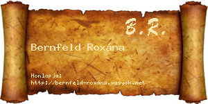 Bernfeld Roxána névjegykártya