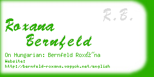 roxana bernfeld business card